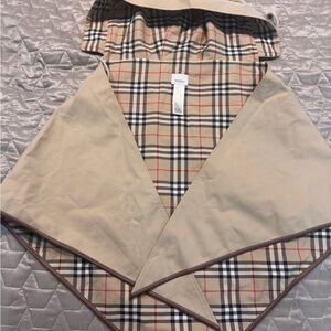 Burberry Beige Plaid Lined Cape